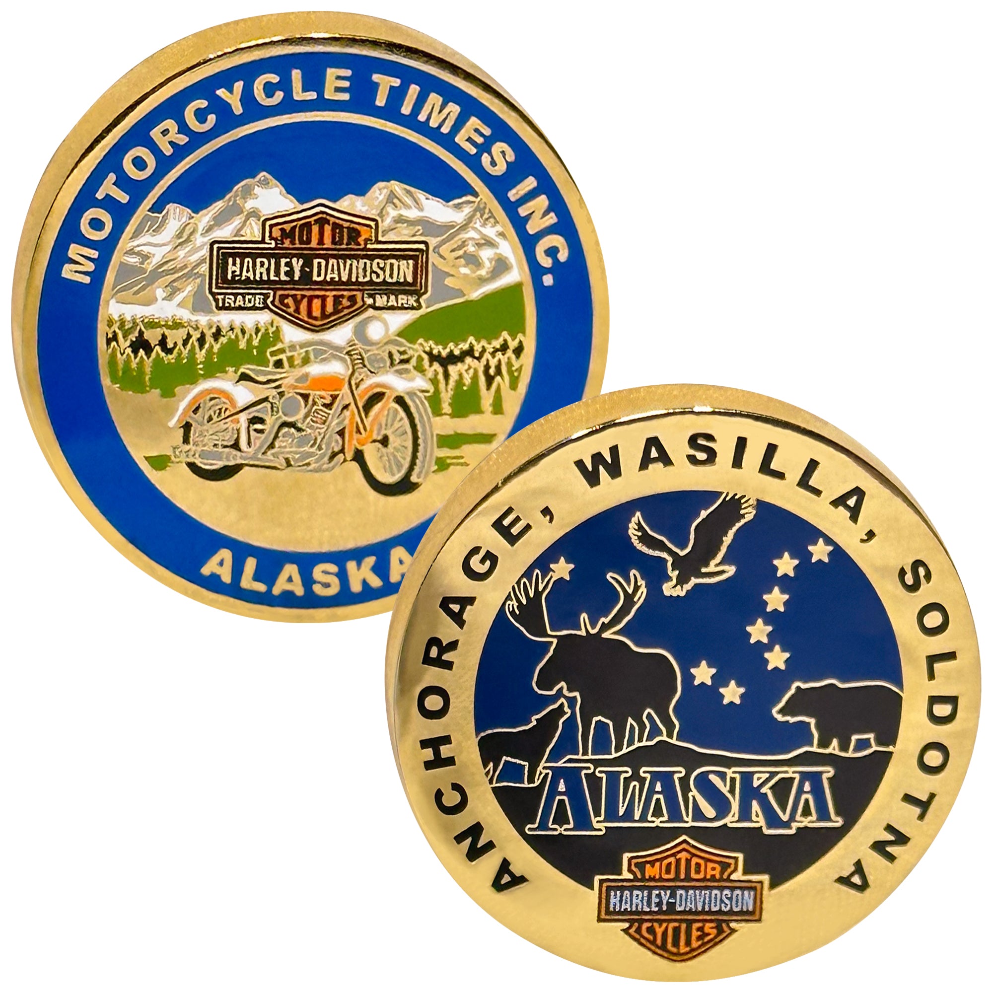 HARLEY ALASKA CHALLENGE COIN Harley Alaska