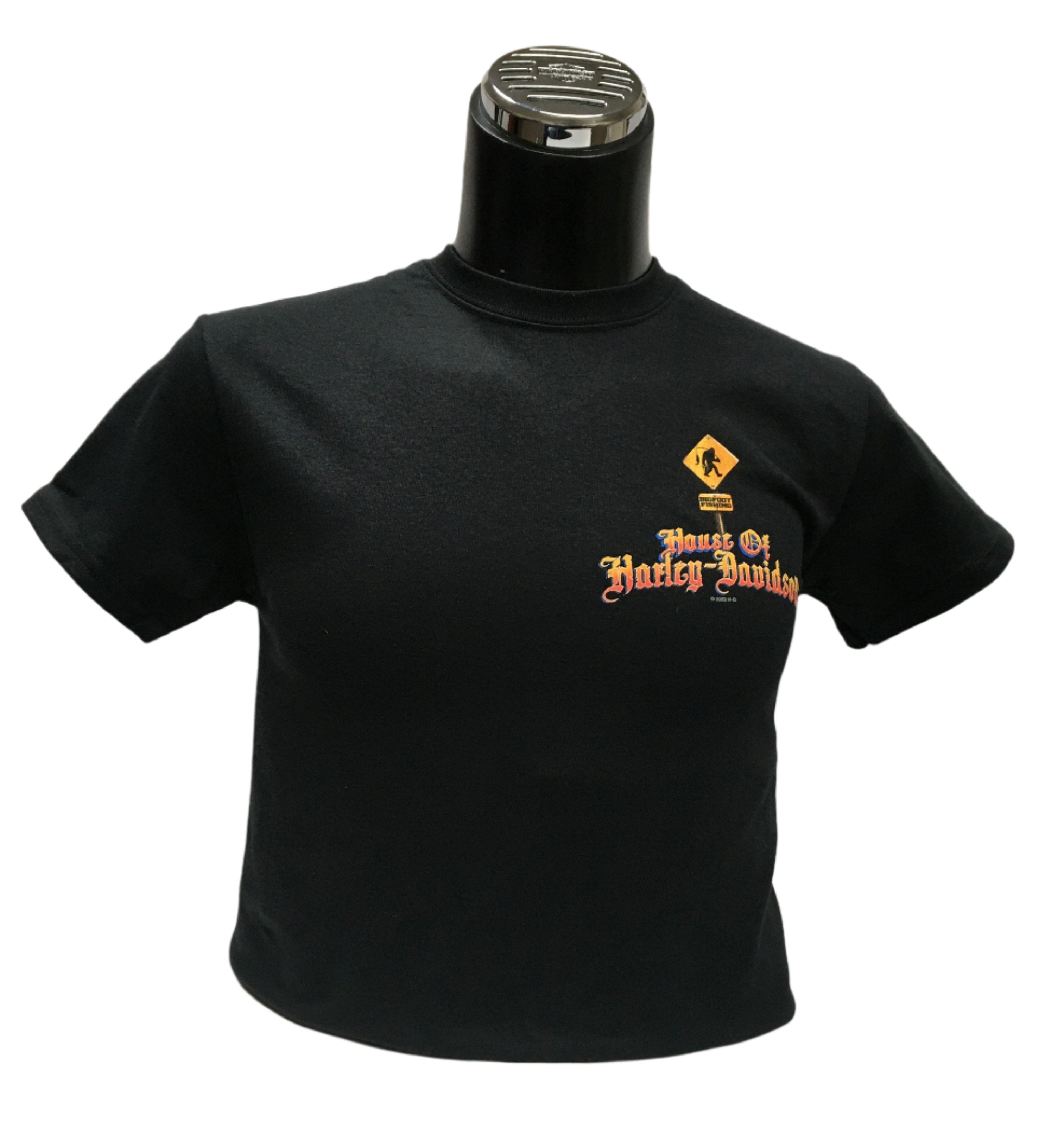 HOUSE OF HARLEY-DAVIDSON MEN'S BLACK YETI SHORT-SLEEVED T-SHIRT