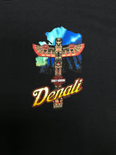 Load image into Gallery viewer, DENALI HARLEY-DAVIDSON TRAIN MAP SHORT-SLEEVE BLACK T-SHIRT