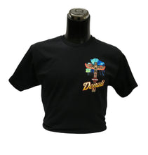 Load image into Gallery viewer, DENALI HARLEY-DAVIDSON TRAIN MAP SHORT-SLEEVE BLACK T-SHIRT