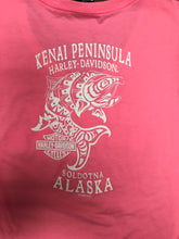 Load image into Gallery viewer, *SALE* KENAI PENINSULA HARLEY-DAVIDSON SAFETY PINK WOMEN'S V-NECK T-SHIRT