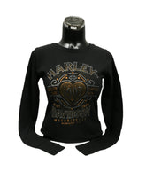 Load image into Gallery viewer, *SALE* DENALI HARLEY-DAVIDSON BLACK VINTAGE HEART WOMANS LONG SLEEVE