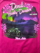 Load image into Gallery viewer, Denali Harley-Davidson Snowy Lights Fuchsia Ladies T-shirt *NEW*