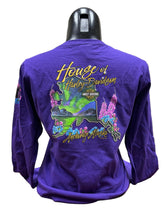 Load image into Gallery viewer, HOUSE OF HARLEY-DAVIDSON WOMEN'S CUSTOM PURPLE LONG-SLEEVE V-NECK T-SHIRT