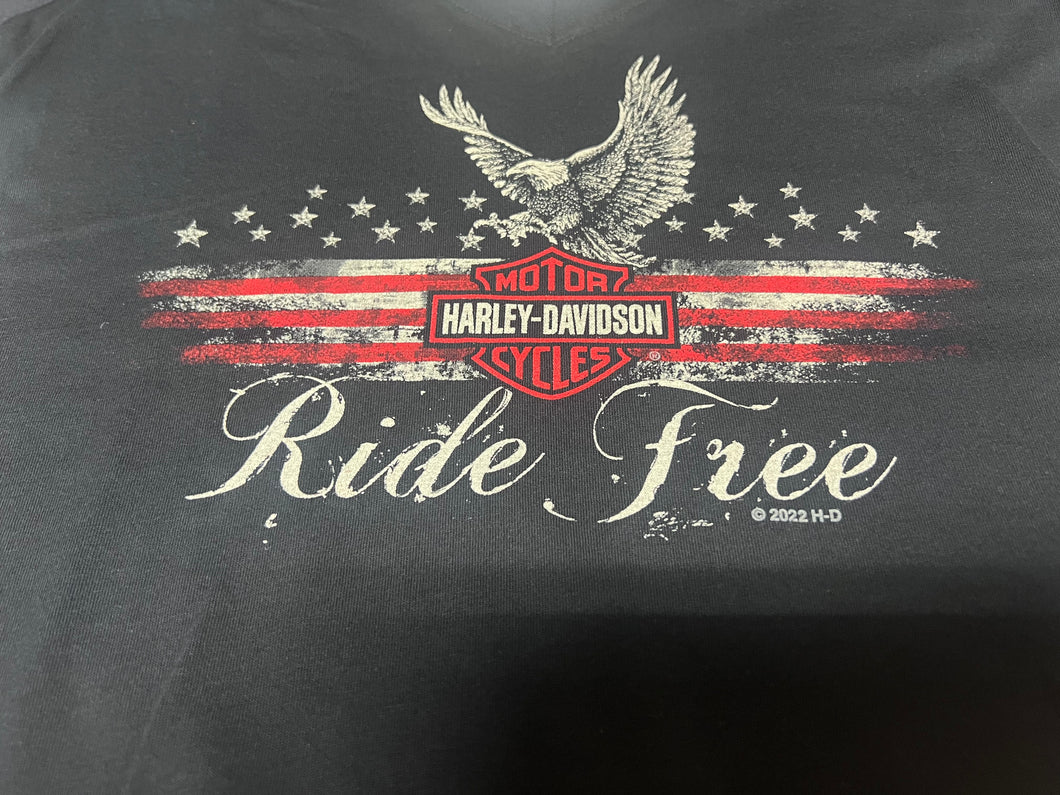 HOUSE OF HARLEY-DAVIDSON NAVY BLUE WOMANS T-SHIRT
