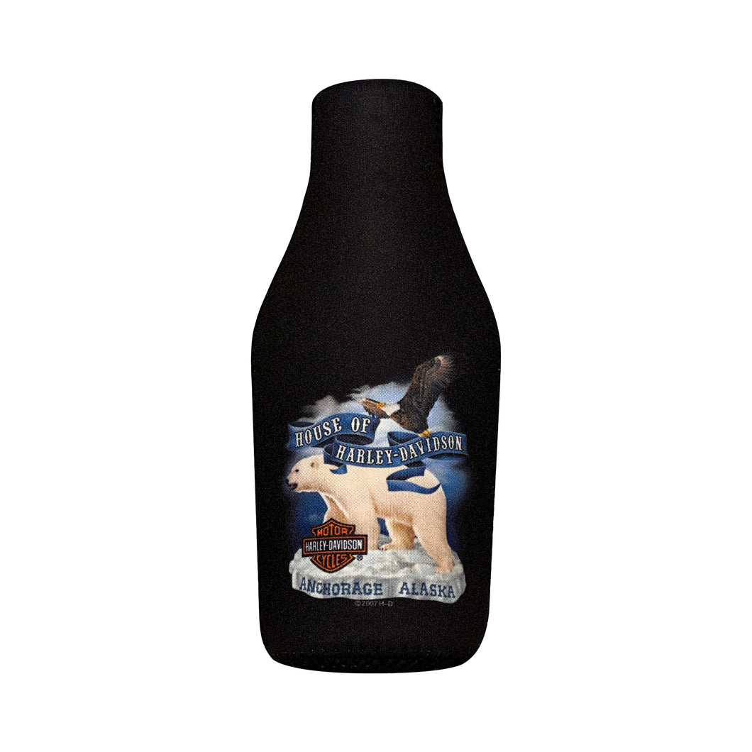 HOUSE OF HARLEY POLAR BEAR & EAGLE BOTTLE KOOZIE