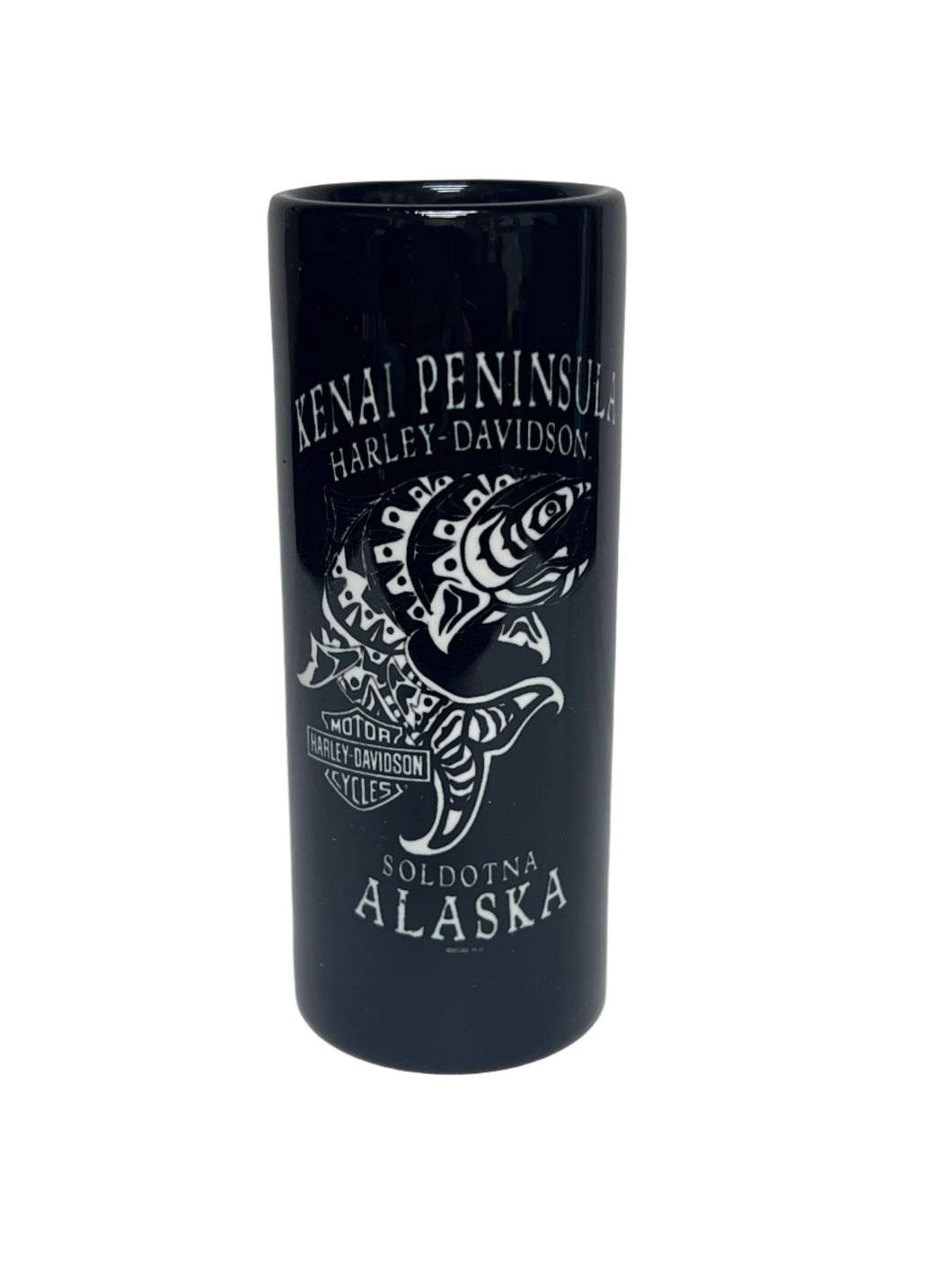 KENAI BLACK TRIBAL FISH SHOTGLASS