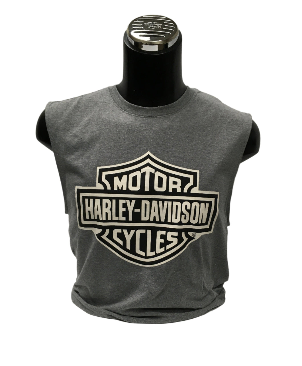 House of Harley-Davidson Gray Cut Off Tank Top