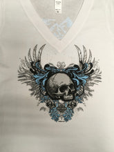 Load image into Gallery viewer, DENALI HARLEY-DAVIDSON WHITE SKULL FLIGHT WOMANS T-SHIRT
