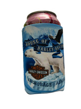 Load image into Gallery viewer, HOUSE OF HARLEY-DAVIDSON POLAR BEAR &amp; EAGLE CUSTOM CAN KOOZIE
