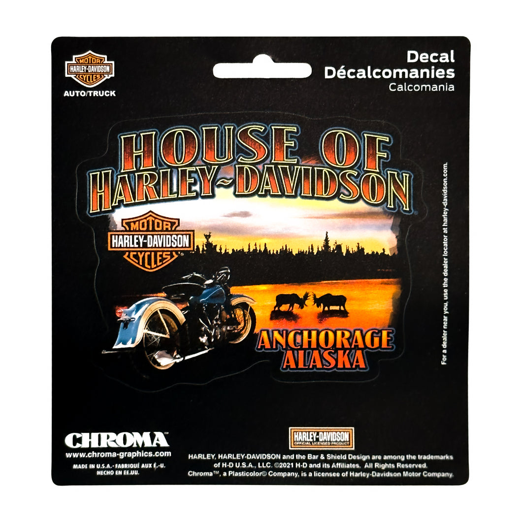 HOUSE OF HARLEY FIGHTING MOOSE DECAL