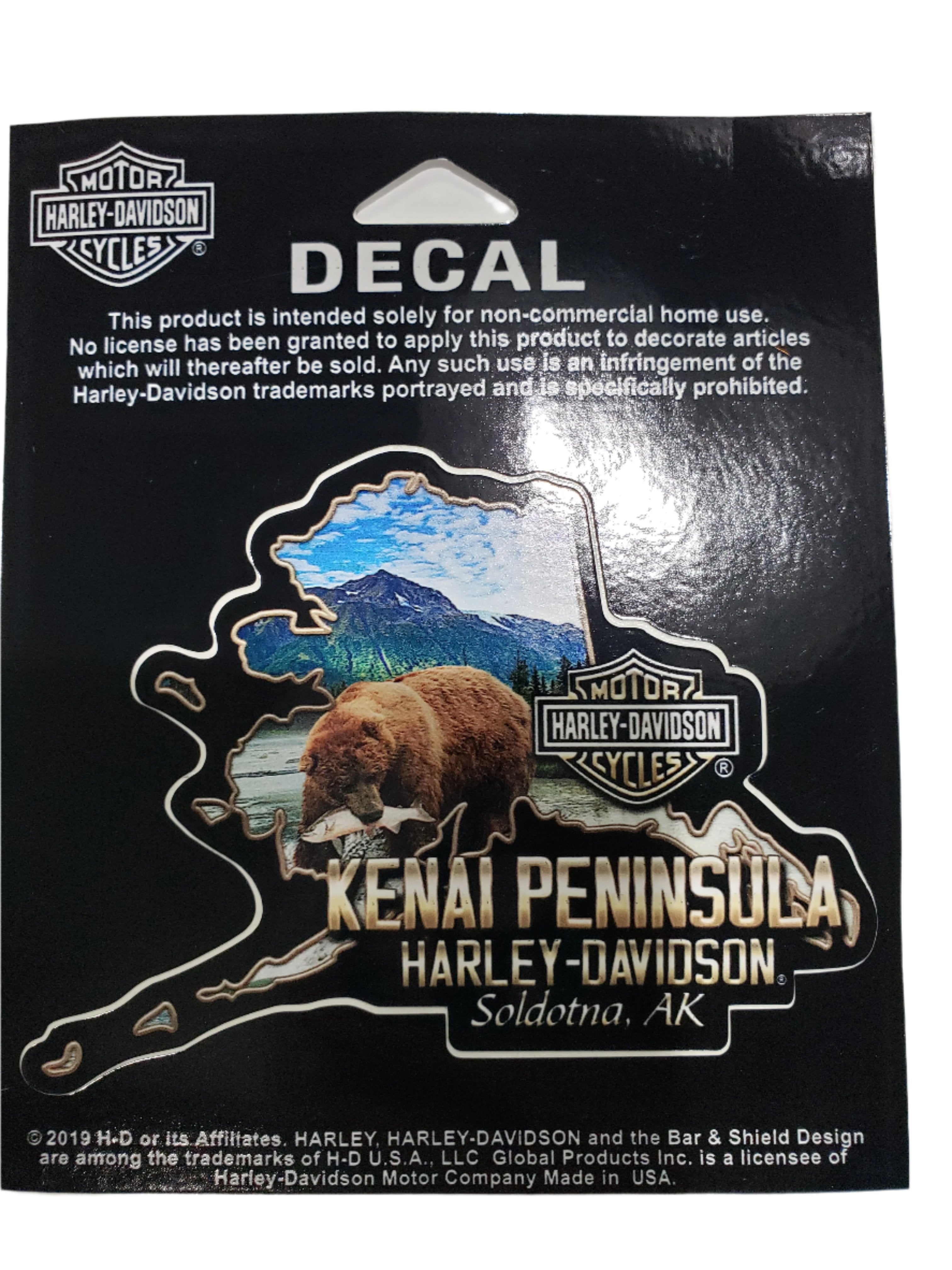 KENAI PENINSULA ALASKAN BEAR DEALER DECAL Harley Alaska