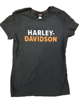 Load image into Gallery viewer, WOMENS ANCHORAGE STACKED HARLEY LOGO T-SHIRT
