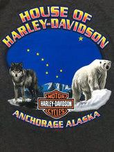 Load image into Gallery viewer, WOMENS ANCHORAGE STACKED HARLEY LOGO T-SHIRT
